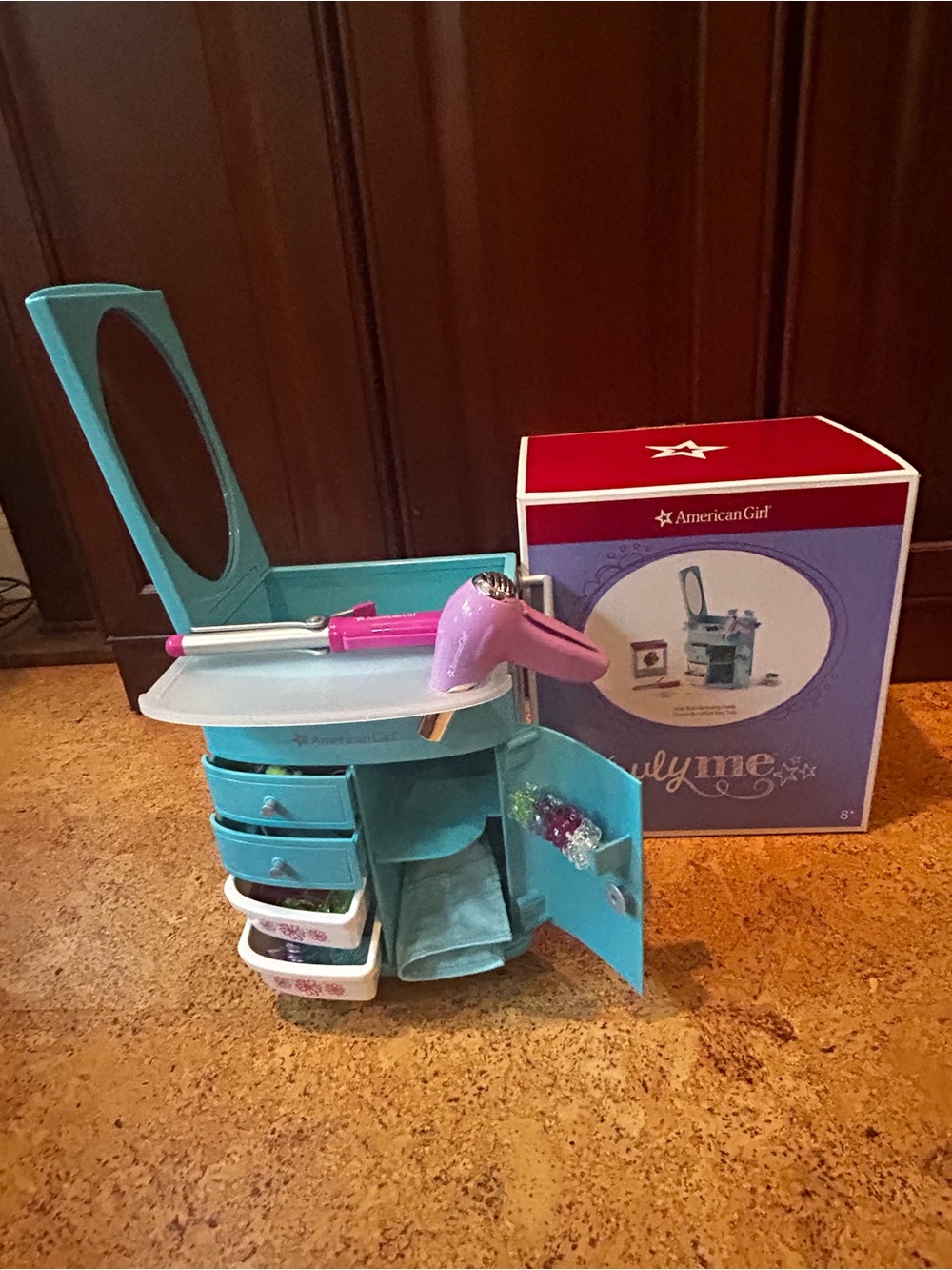 American Girl Doll Truly Blue Hairstyling Caddy
